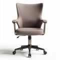 Office chair with a beige fabric upholstery and adjustable height 55 x 60 x 95cm